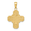 Lex & Lu 14k Yellow Gold 4-Way Medal Pendant LAL79103 - 3 - Lex & Lu