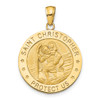 Lex & Lu 14k Yellow Gold Saint Christopher Medal Pendant LAL79110 - Lex & Lu