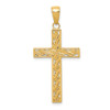 Lex & Lu 14k Yellow Gold Rope Cross Pendant - Lex & Lu