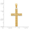 Lex & Lu 14k Yellow Gold Rope Cross Pendant - 4 - Lex & Lu