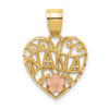 Lex & Lu 14k Two-tone Gold Nana Heart Pendant - Lex & Lu