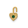 Lex & Lu 14k Yellow Gold May Synthetic Birthstone Heart Charm - 3 - Lex & Lu