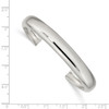 Lex & Lu Sterling Silver 9mm Cuff Bangle - 3 - Lex & Lu