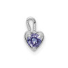 Lex & Lu 14k White Gold June Synthetic Birthstone Heart Charm - Lex & Lu