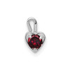 Lex & Lu 14k White Gold July Synthetic Birthstone Heart Charm - Lex & Lu