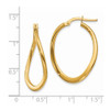 Lex & Lu 14k Yellow Gold 2mm Polished Tapered Twist Hoop Earrings - 5 - Lex & Lu