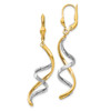 Lex & Lu 14k Two-tone Gold Spiral Leverback Earrings - Lex & Lu