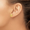 Lex & Lu 14k Yellow Gold 9mm D/C Mirror Ball Post Earrings - 3 - Lex & Lu