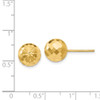 Lex & Lu 14k Yellow Gold 9mm D/C Mirror Ball Post Earrings - 4 - Lex & Lu