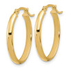 Lex & Lu 14k Yellow Gold Oval Hoop Earrings LAL79414 - 2 - Lex & Lu