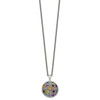 Lex & Lu 14k Yellow Gold w/Sterling Silver Antiqued Multi Gemstone Necklace - 2 - Lex & Lu