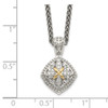 Lex & Lu 14k Yellow Gold w/Sterling Silver Two-tone w/Diamond Necklace LAL79608 - 3 - Lex & Lu