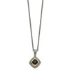 Lex & Lu 14k Yellow Gold w/Sterling Silver Black Onyx Necklace LAL79634 - 2 - Lex & Lu