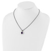 Lex & Lu 14k Yellow Gold w/Sterling Silver Two-tone Diamond & Amethyst Necklace - 4 - Lex & Lu