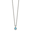 Lex & Lu 14k Yellow Gold w/Sterling Silver Lt Swiss Blue Topaz Oval Necklace - 2 - Lex & Lu