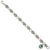 Lex & Lu 14k Yellow Gold w/Sterling Silver Light Swiss Blue Topaz Bracelet - 2 - Lex & Lu