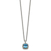 Lex & Lu 14k Yellow Gold w/Sterling Silver Lt Swiss Blue Topaz Necklace LAL79721 - 2 - Lex & Lu