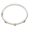 Lex & Lu 14k Yellow Gold w/Sterling Silver Two-tone w/Citrine Bangle - 2 - Lex & Lu