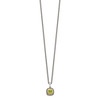 Lex & Lu 14k Yellow Gold w/Sterling Silver Two-tone w/Peridot Necklace LAL79818 - 2 - Lex & Lu