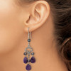 Lex & Lu Sterling Silver Amethyst & Peacock Cultured Pearl Earrings - 3 - Lex & Lu