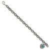 Lex & Lu 14k Yellow Gold w/Sterling Silver Swiss Blue Topaz Heart Bracelet - 2 - Lex & Lu