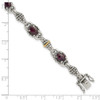 Lex & Lu 14k Yellow Gold w/Sterling Silver Two-tone w/Rhodolite Garnet Bracelet - 4 - Lex & Lu