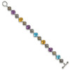 Lex & Lu 14k Yellow Gold w/Sterling Silver Two-tone w/Multi Gemstone Bracelet - 2 - Lex & Lu