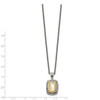 Lex & Lu 14k Yellow Gold w/Sterling Silver Mother of Pearl 18'' Necklace - 3 - Lex & Lu