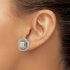 Lex & Lu 14k Yellow Gold w/Sterling Silver Diamond Post Earrings LAL80002 - 3 - Lex & Lu