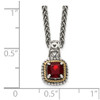 Lex & Lu 14k Yellow Gold w/Sterling Silver Two-tone w/Garnet Necklace LAL80029 - 3 - Lex & Lu