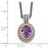 Lex & Lu 14k Yellow Gold w/Sterling Silver Two-tone w/Amethyst Necklace LAL80048 - 3 - Lex & Lu