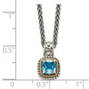 Lex & Lu 14k Yellow Gold w/Sterling Silver Blue Topaz Necklace LAL80099 - 3 - Lex & Lu