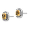 Lex & Lu 14k Yellow Gold w/Sterling Silver Two-tone w/Citrine Earrings LAL80115 - 2 - Lex & Lu