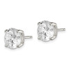 Lex & Lu Sterling Silver 9mm Round Basket Set CZ Stud Earrings - 2 - Lex & Lu