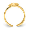 Lex & Lu 14k Yellow Gold Sea Shell Toe Ring - 2 - Lex & Lu