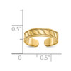 Lex & Lu 14k Yellow Gold Toe Ring LAL80233 - 3 - Lex & Lu