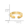 Lex & Lu 14k Yellow Gold Heart Toe Ring LAL80244 - 3 - Lex & Lu