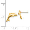 Lex & Lu 14k Yellow Gold Dolphin Earrings LAL80332 - 4 - Lex & Lu