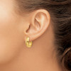 Lex & Lu 14k Yellow Gold Polished 6.5mm J-Hoop Earrings - 3 - Lex & Lu