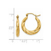 Lex & Lu 14k Yellow Gold Polished Twisted Hollow Hoop Earrings LAL80345 - 4 - Lex & Lu