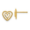 Lex & Lu 14k Yellow Gold Heart Earrings LAL80346 - Lex & Lu