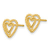 Lex & Lu 14k Yellow Gold Heart Earrings LAL80346 - 2 - Lex & Lu