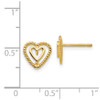 Lex & Lu 14k Yellow Gold Heart Earrings LAL80346 - 4 - Lex & Lu