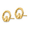 Lex & Lu 14k Yellow Gold Claddagh Post Earrings LAL80348 - 2 - Lex & Lu