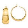 Lex & Lu 14k Yellow Gold Polished Hoop Earrings Jackets LAL80352 - Lex & Lu