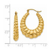 Lex & Lu 14k Yellow Gold Polished Scalloped Hoop Earrings LAL80368 - 4 - Lex & Lu