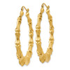 Lex & Lu 14k Yellow Gold Polished Bamboo Hoop Earrings LAL80377 - 2 - Lex & Lu