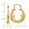 Lex & Lu 14k Yellow Gold Polished Dolphin Hoop Earrings LAL80380 - 4 - Lex & Lu