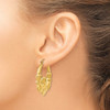 Lex & Lu 14k Yellow Gold Polished Claddagh Hoop Earrings LAL80383 - 3 - Lex & Lu