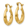 Lex & Lu 14k Yellow Gold Dolphin Hoop Earrings - 2 - Lex & Lu